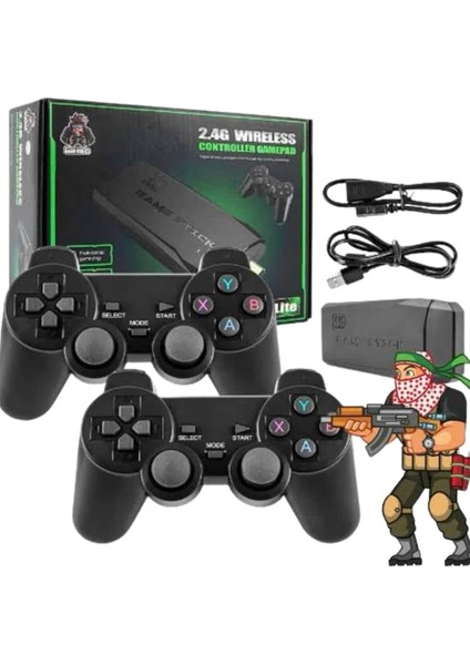2.4g Uyumlu Kablosuz Çift Kol Atari Retro 20000 Oyun Game Stick