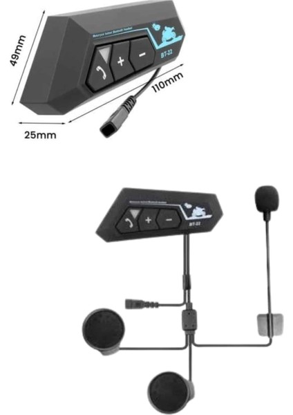 Yeni Nesil Dinleme ve Konuşma Özellikli Intercom Kask Kulaklığı 5.0 Bluetooth