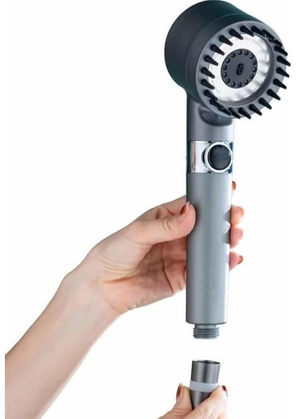 Teknorod Duş Başlığı Yüksek Basınçlı Masaj Taraklı 3 Kademeli