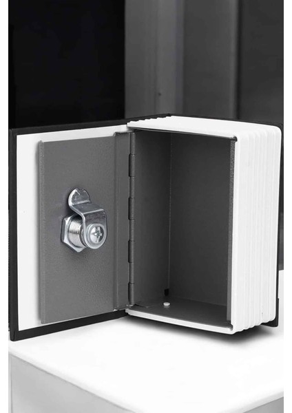 Teknorod Gizli Kasa Kitap Görünümlü Anahtarlı Çelik Mini Kasa