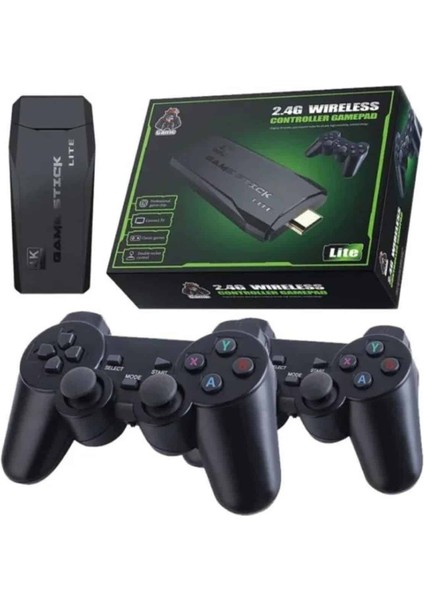 Teknorod Çift Kollu 2.4g Kablosuz Retro 4K Game Stick 3500 Oyun Atari Hd Görüntü Kalitesi