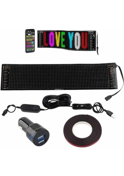 LED Matrix Panel Rgb Ekran Kumandalı 16X64 Araç Camına Uygun