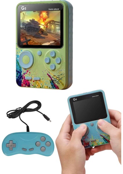 Televizyona Bağlanan Çift Joystick Taşınabilir Klasik Retro Oyunlu