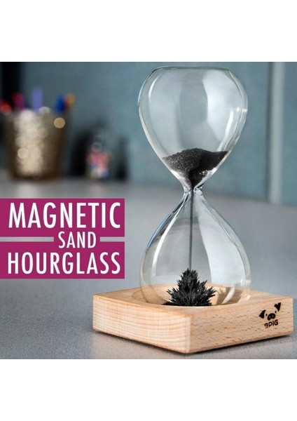 Manyetik Kum Saati Ahşap Tabanlı Manyetik Dekoratif Kum Saati Ofis Hediye fiyatları