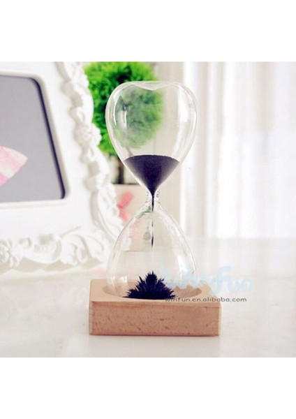 Manyetik Kum Saati Ahşap Tabanlı Manyetik Dekoratif Kum Saati Ofis Hediye modelleri