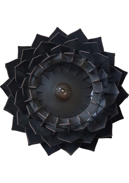 Lotus Metal Ayaklı Yerpuar Anahtarlı Ahşap Modern Tripod Üç Ayaklı Lambader Aydınlatma