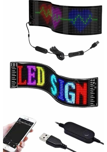 LED Ekran Matrix Panel Dijital Araba Yazısı Rgb 16X64