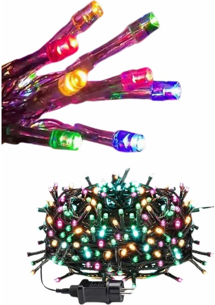 Ledli Fişli LED Dekor Lambası 5m Rgb Yılbaşı Ağacı Işığı