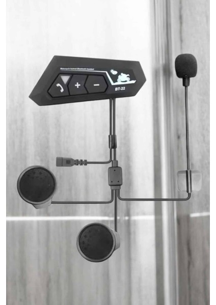 Teknorod Interkom Intercom Kask Kulaklık BT22 Bluetooth Motosiklet Kulaklık 5.0 Bluetooth
