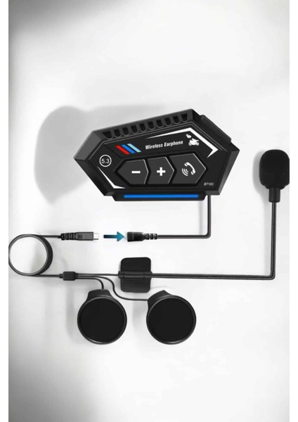 Teknorod Interkom Intercom Kask Kulaklık BT22 Bluetooth Motosiklet Kulaklık 5.0 Bluetooth