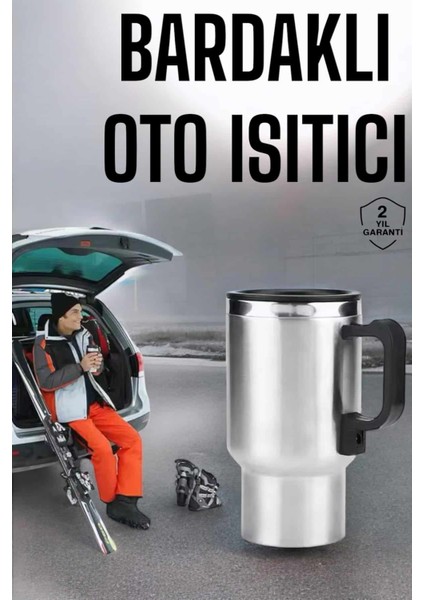 Teknorod Kettle Kapaklı Araç Içi Termos Tüm Arabalara Uyumlu Çakmaklık Girişli Su Isıtıcı Bardak