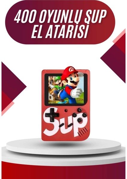 Sup Atari Retro 400 Nostalji Oyunlu Mini Atari Taşınabilir Oyun Konsolu