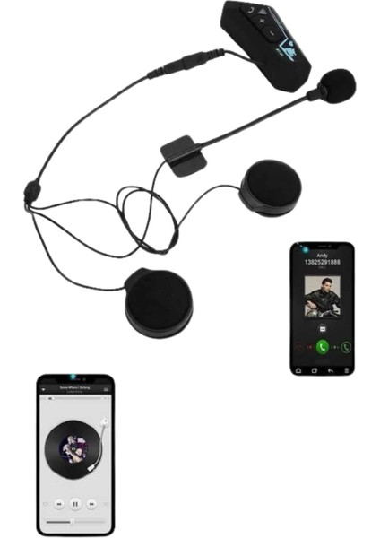 Intercom Bluetooth Kask Kulaklık Motosiklet Kulaklık 5.0 Bluetooth