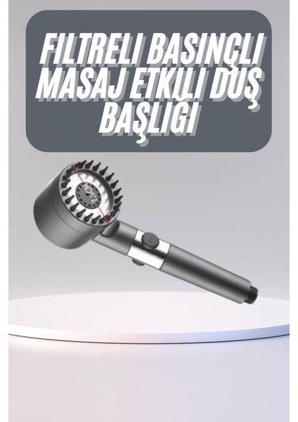 Yüksek Performanslı Masaj Etkili Su Tasarruflu Duş Başlığı Krom Kaplama Uzun Ömürlü