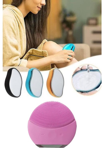 Teknorod Crystal Eraser Epilasyon Aleti ve Titreşimli Yüz Temizleme Masaj Aleti