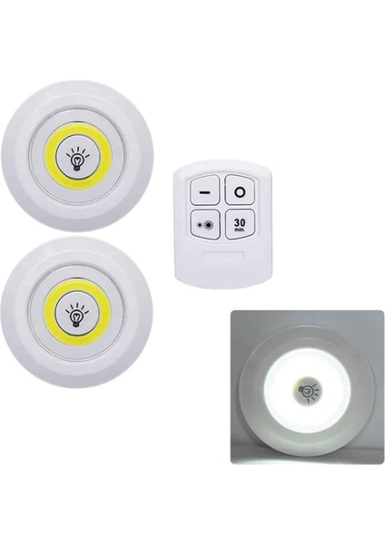 Teknorod LED Lamba 3'lü Uzaktan Kumandalı Yapışkanlı