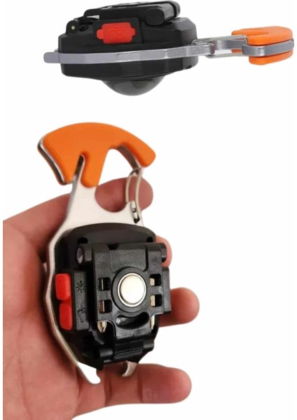 7 Modlu Mini LED Lamba Anahtarlık USB Şarjlı Kamp Için Taşınabilir indirimleri