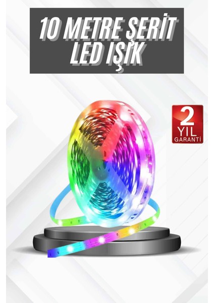 Rgb Şerit LED 10 Metre LED Işık Kumanda ile Kontrol Rgb