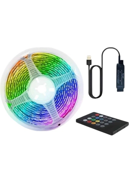 Rgb Şerit LED 10 Metre LED Işık Kumanda ile Kontrol Rgb