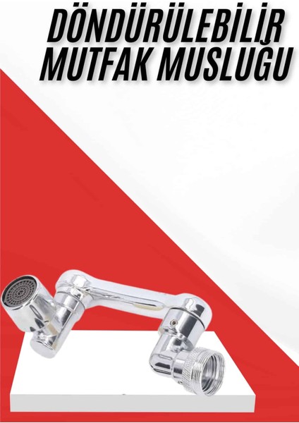 Teknorod Her Yere Dönebilen Tasarruflu Mutfak Musluk Başlığı Ucu Musluk Ucu Oynar Başlıklı