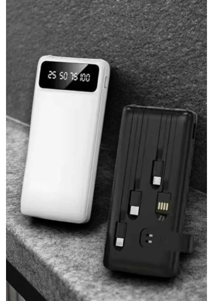 Teknorod Powerbank 20.000 Mah LCD Ekran USB Lightning Type-C Uyumlu Ios ve Android