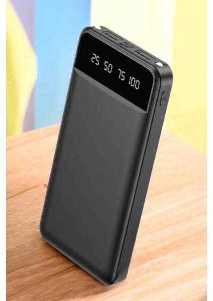 Teknorod Powerbank 20.000 Mah LCD Ekran USB Lightning Type-C Uyumlu Ios ve Android