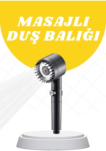 Teknorod Yeni Nesil Masaj Etkili Duş Başlığı Su Basınçlı Tazyikli Özel