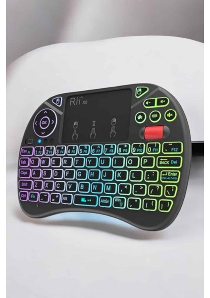 Teknorod Tv Uyumlu Mini Klavye Q Klavye Işıklı Tüm Cihazlara Uyumlu