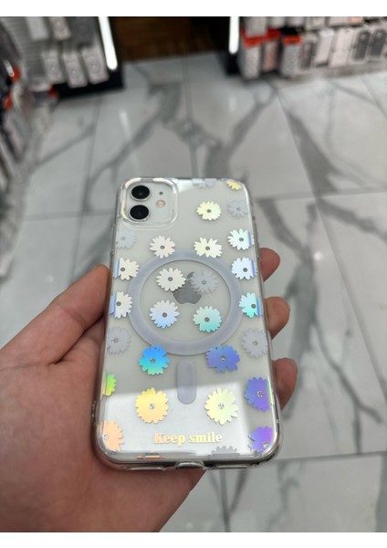 Apple iPhone 11 Kılıfrenkli Papatya Fiyonklu Kurdele Kurdelelu Magsafe Kılıf Silikon Tasarımlı fiyatları