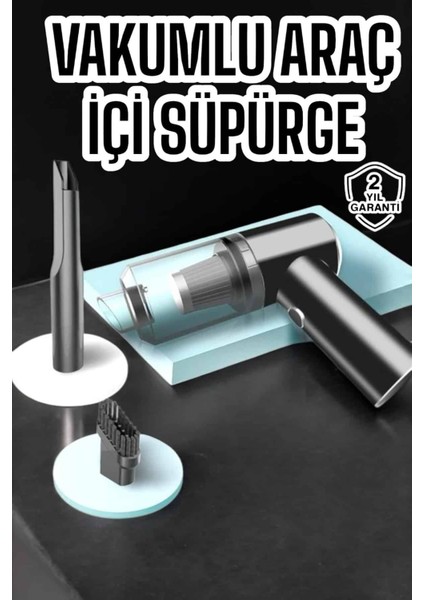 Teknorod Araç Içi Süpürge Vakumlu Şarjlı Süpürge Filtreli