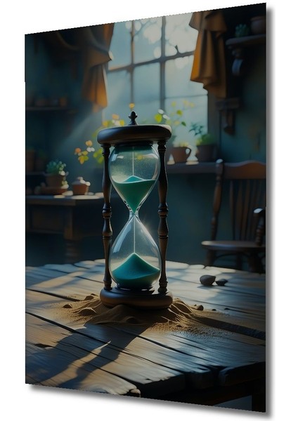 Kum Saati Zamanı Yağlı Boya Görünümlü Ahşap Dekoratif Dikdörtgen Salon/ofis/ev/mutfak/banyo Tablo modelleri