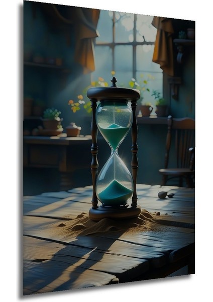 Kum Saati Zamanı Yağlı Boya Görünümlü Ahşap Dekoratif Dikdörtgen Salon/ofis/ev/mutfak/banyo Tablo fırsatları