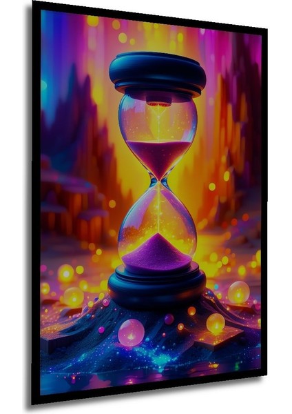 Mor Kum Saati Rüya Zamanı Ahşap Dekoratif Dikdörtgen Salon/ofis/ev Çerçeve Görünümlü Tablo fırsatları