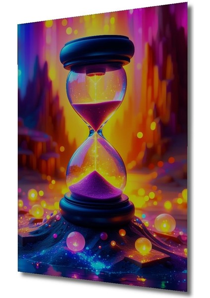 Mor Kum Saati Rüya Zamanı Ahşap Dekoratif Dikdörtgen Salon/ofis/ev Çerçeve Görünümlü Tablo indirimleri