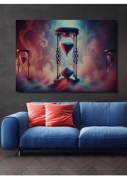 Zamanda Yolculuk Ahşap Kum Saati Dekoratif Dikdörtgen Salon/ofis/ev Çerçeve Görünümlü Tablo fiyatları