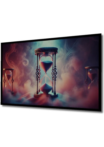 Zamanda Yolculuk Ahşap Kum Saati Dekoratif Dikdörtgen Salon/ofis/ev Çerçeve Görünümlü Tablo modelleri