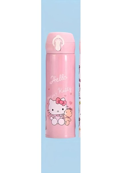 Çocuk Termos Matara Paslanmaz Çelik Hello Kitty Figürlü HK552