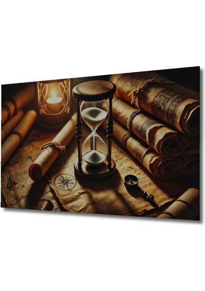 Antika Pusula Kum Saati Yağlı Boya Görünümlü Ahşap Dekoratif Dikdörtgen Salon/ofis/ev/mutfak Tablo modelleri