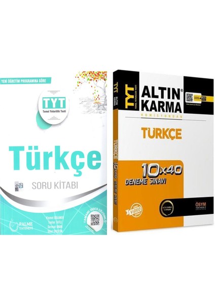 Palme Tyt Türkçe Soru Bankası ve Altın Karma Deneme Seti 2 Kitap