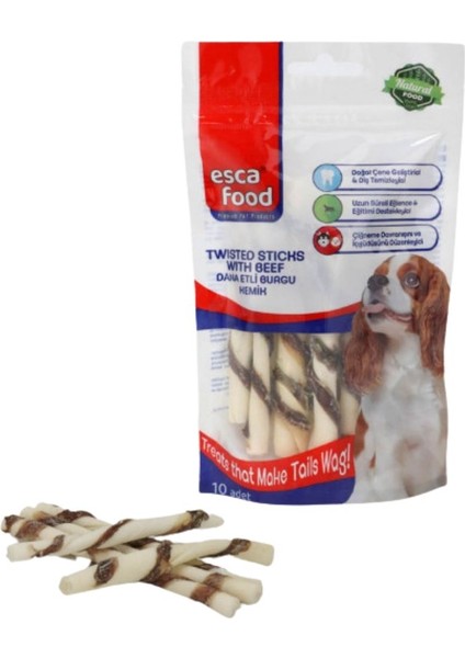 Dana Etli Burgu Çubuk Köpek Ödülü 10LU Paket