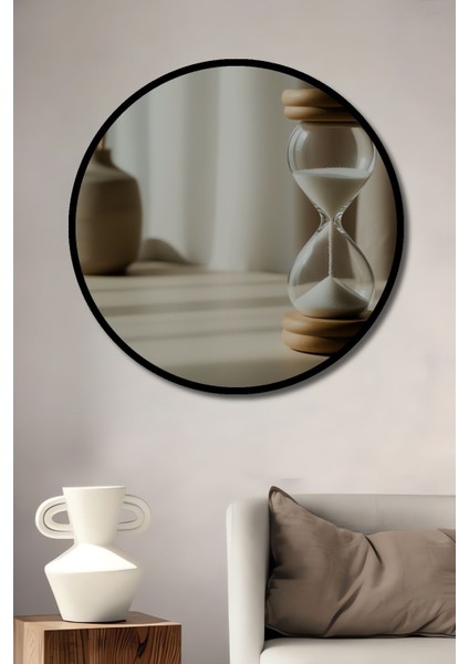 Ahşap Kum Saati Zaman Akışı Modern Sanat Görünümlü Dekoratif Yuvarlak Salon/ofis/ev/mutfak Tablo fiyatları