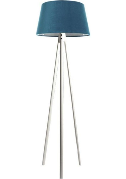 Oval 3 Ayak Tripod Lambader Abajur Köşe Lambası Ahşap Beyaz Ağaç Country Dekor Lamba Aplik Masif D