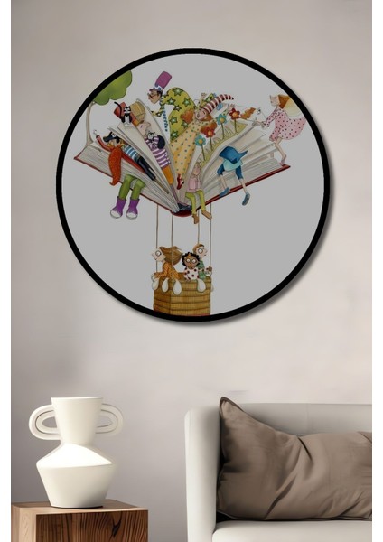 Dekoratif Modern Sanat Duvar Tablo Ahşap Yuvarlak Tablo