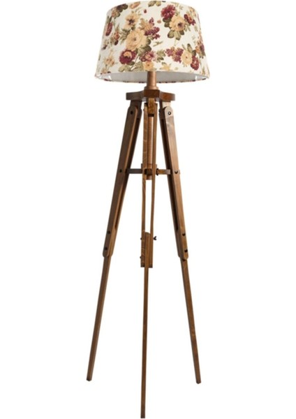 Piega Tripod Lambader Abajur Avize Aydınlatma Ahşap Naturel Ağaç Country Dekor Lamba Aplik Masif Do