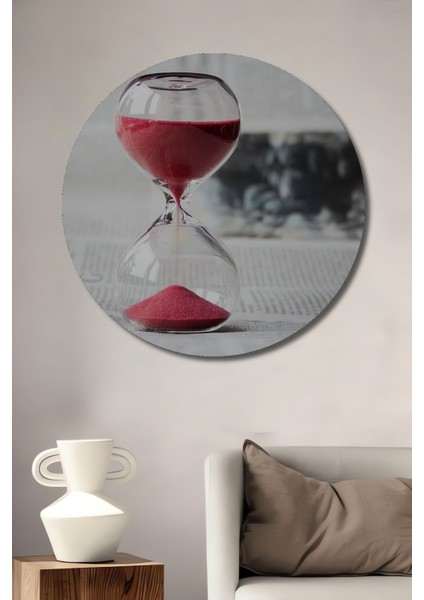 Dekoratif Kum Saati Duvar Tablo Ahşap Yuvarlak Tablo fiyatları