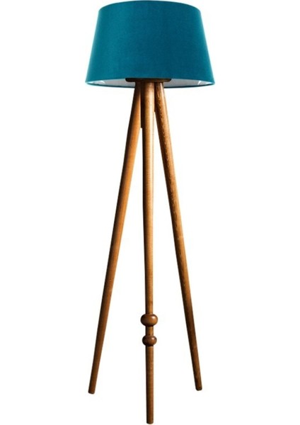 Round Leg Tripod Lambader Abajur Avize Aydınlatma Ahşap Naturel Ağaç Country Dekor Lamba Aplik Masi