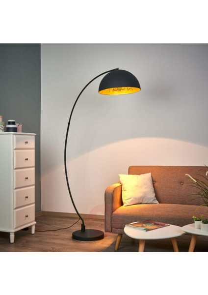 Retro Tekli Metal Lambader Köşe Lambası Şapka Çapı: 40 cm