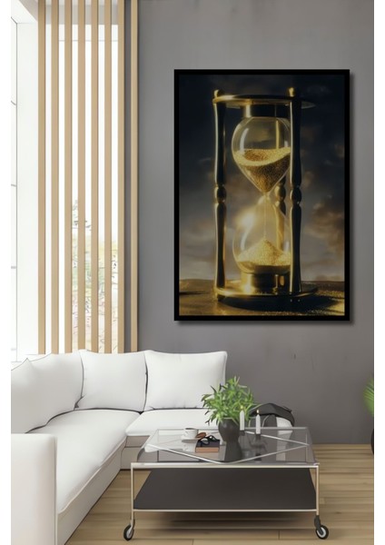 Dekoratif Dikey Modern Sanat Kum Saati Duvar Tablo Ahşap Dikdörtgen Tablo fiyatları
