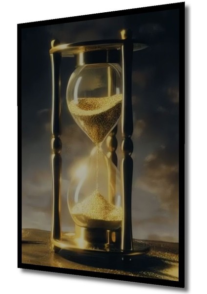 Dekoratif Dikey Modern Sanat Kum Saati Duvar Tablo Ahşap Dikdörtgen Tablo indirimleri