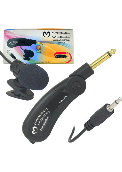 Magıcvoıce MV-502 Gold Kablolu Yaka Mikrofonu * Tunmıc MM-502 (5067)